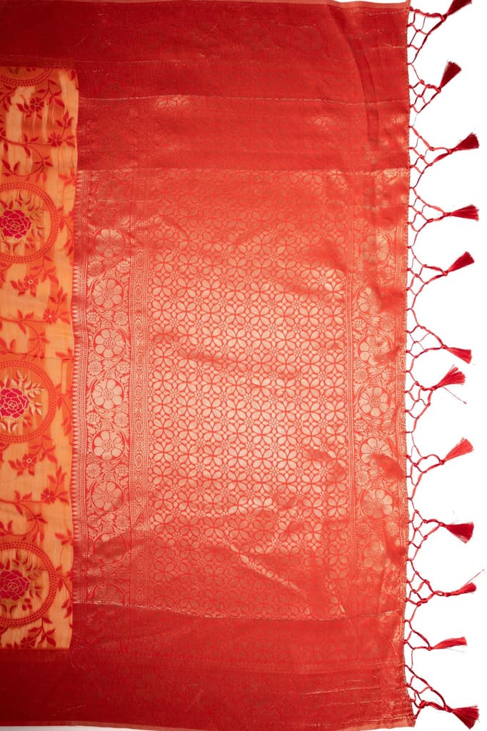 Mimosa Women's Woven Design Kanjivaram Style Art Silk Saree With Blouse Piece : SA00001599PCFREE — photo 6