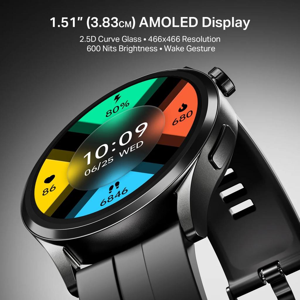 boAt Chrome Horizon | Smartwatch with 1.51" AMOLED Display, Premium Metal Built, VO2 Max, Video Watch Face, Functional Crown — photo 5