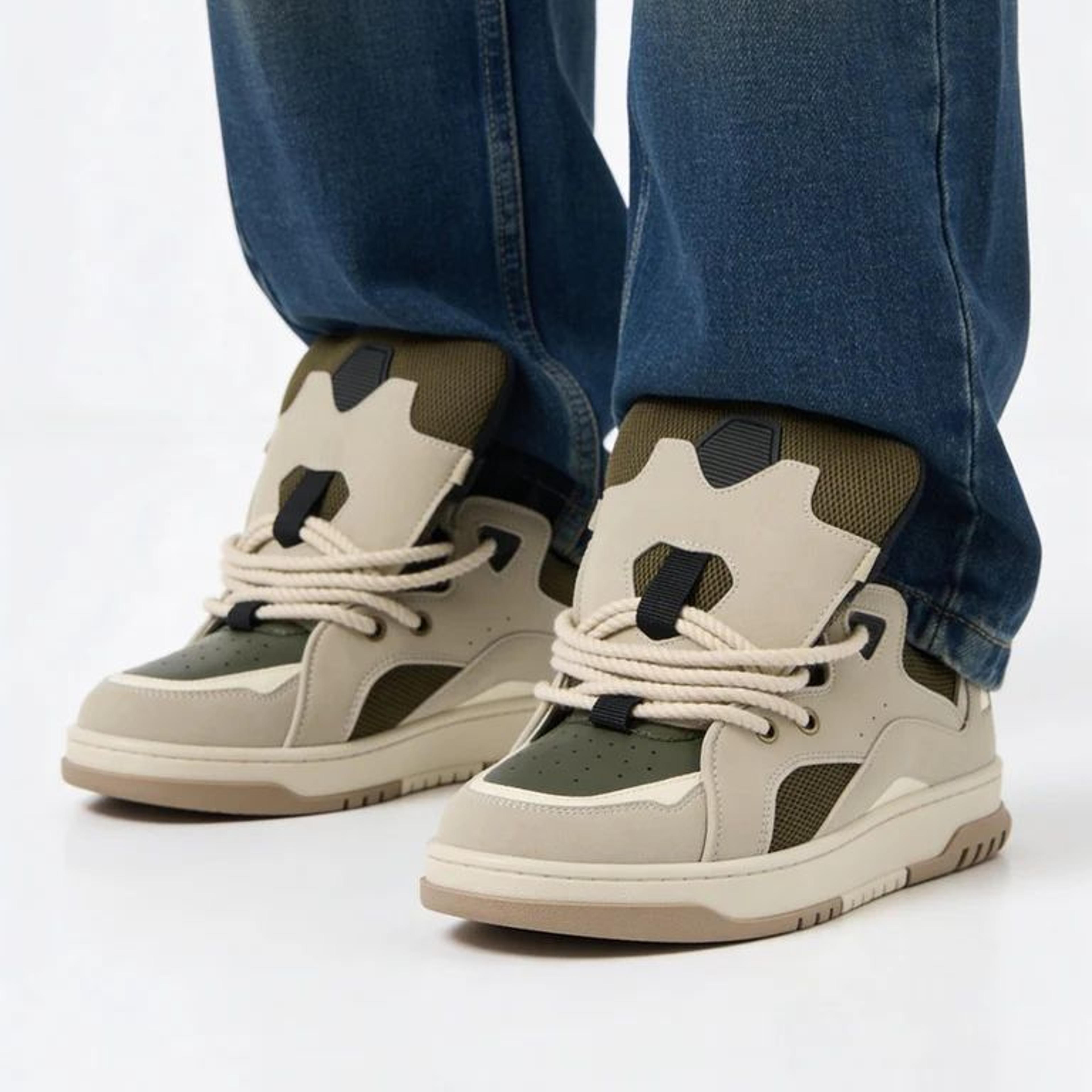 SOLEPLAY Grey Colour-Blocked Chunky Sneakers