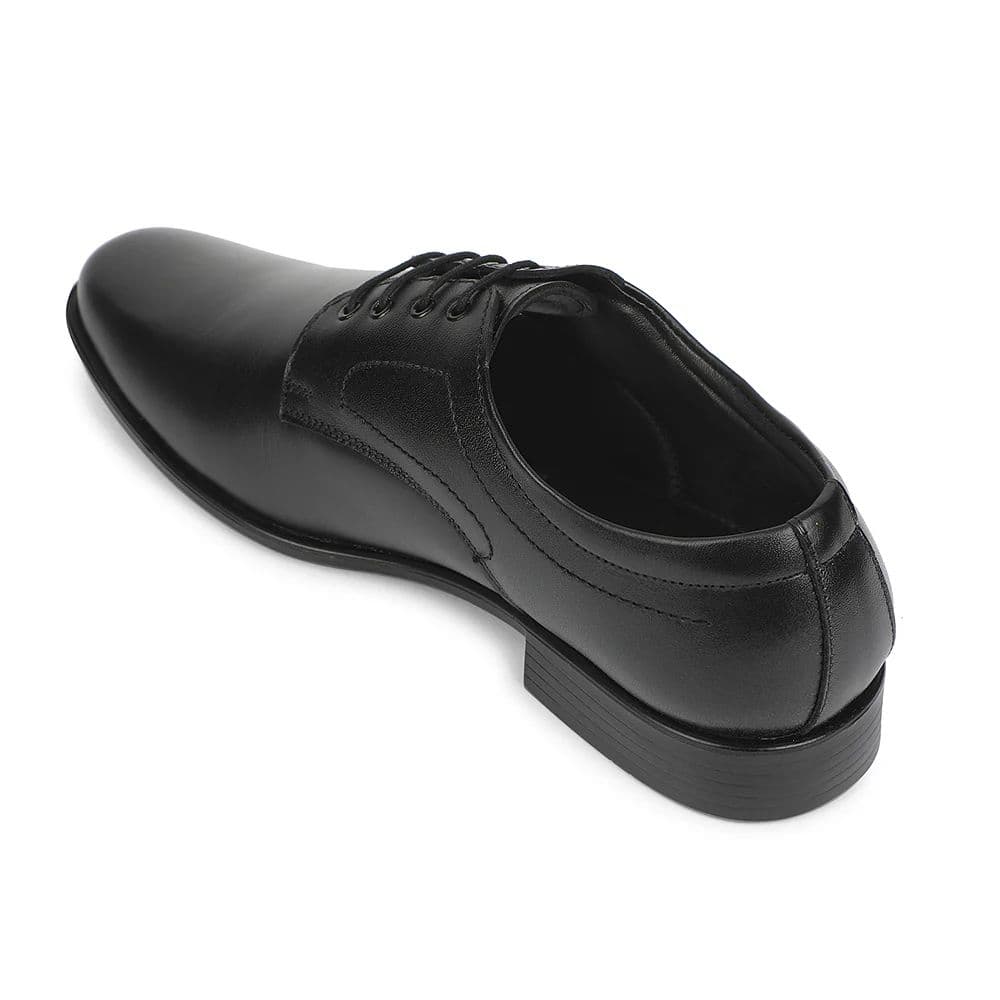 Fortune Black Formal Lacing Derby Shoes for Men HML-54 by Liberty — photo 3