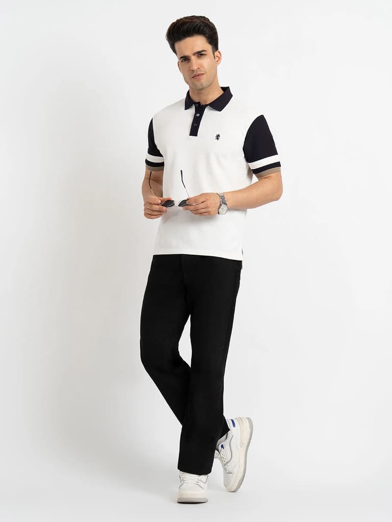 Polo T Shirts for Men in White | Half Sleeve T Shirt — photo 5