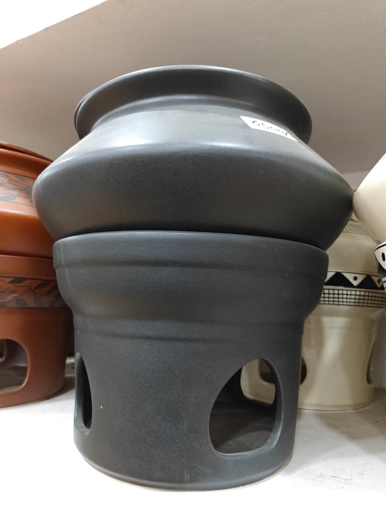 Grey Vase with Handle | Ceramic | Decorative | Unknown