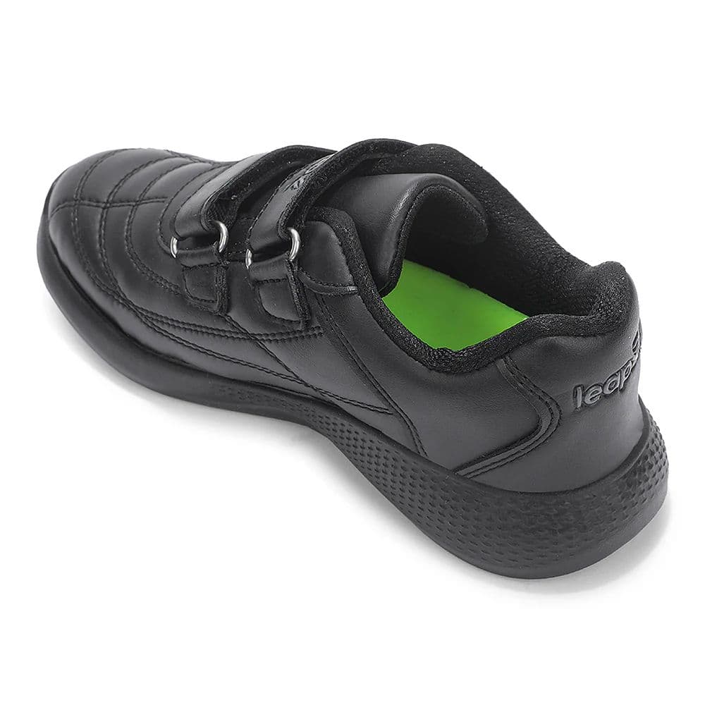 Lucy & Luke Black Casual Non Lacing Uniform School Shoes For Kids FUNRUN-E By Liberty — photo 5