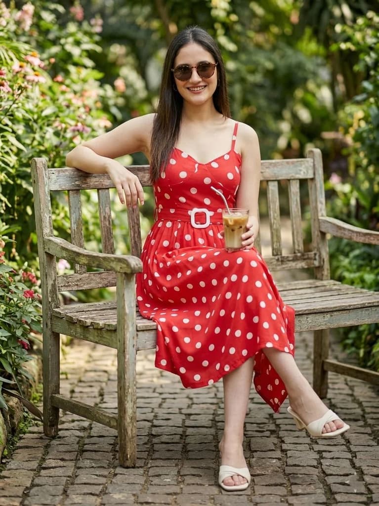 Azira Polka dot Midi Dress — photo 4