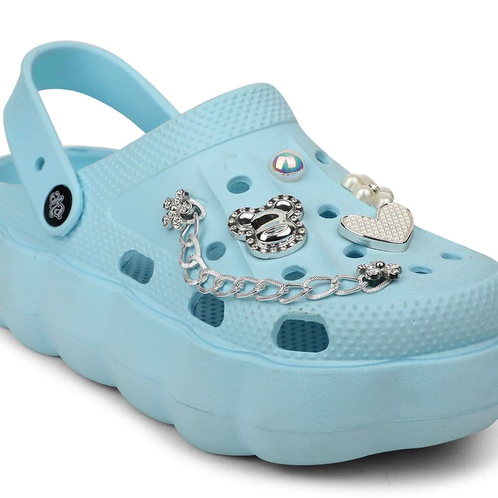 A-HA Sky Blue Casual Sling Back Clogs For Women ZQ-SH-012 By Liberty — photo 5