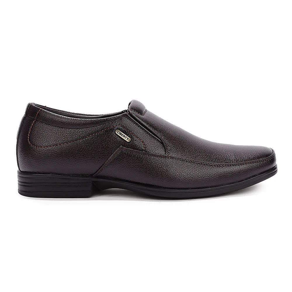 Fortune Brown Formal Non Lacing Moccasins For Men HML-89E By Liberty — photo 4