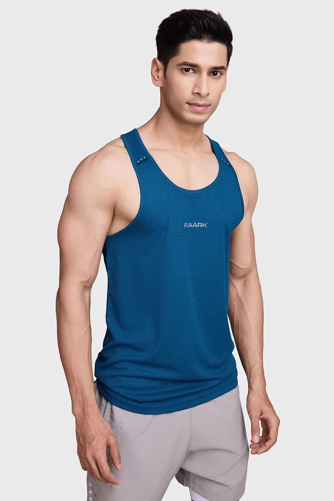 Checks Running Tank Teal — photo 5