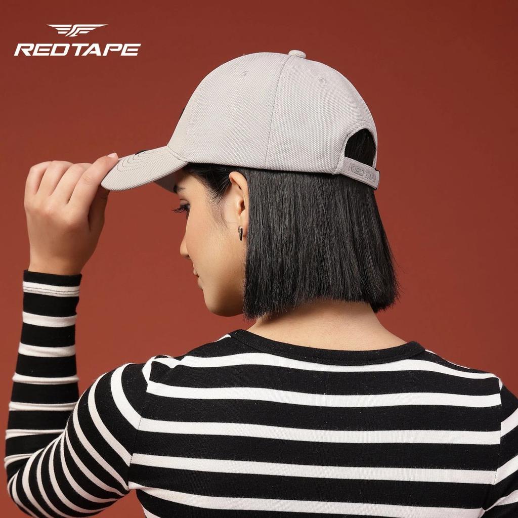 Unisex Grey Solid Polyester Baseball Cap with Adjustable Strap — photo 6