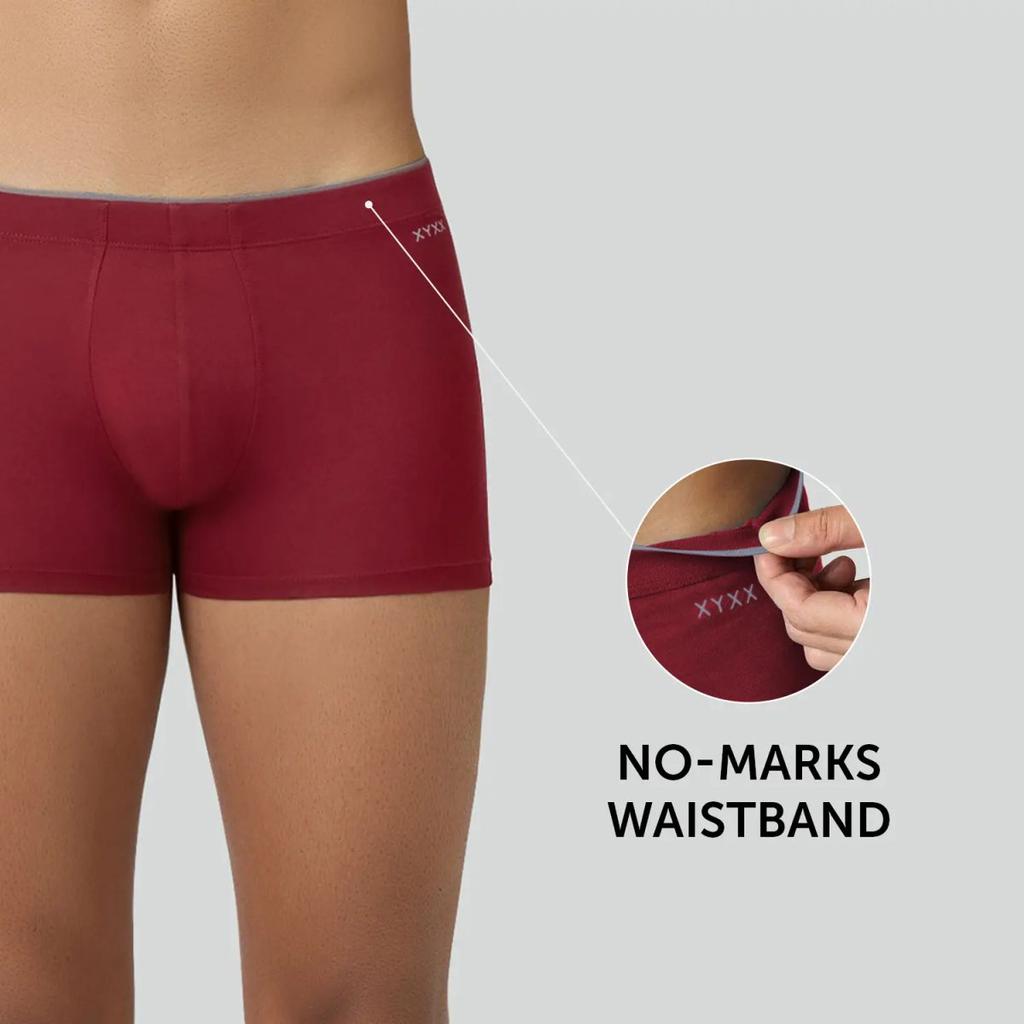 Super Combed Cotton-Modal Trunks - Bold Burgundy — photo 3