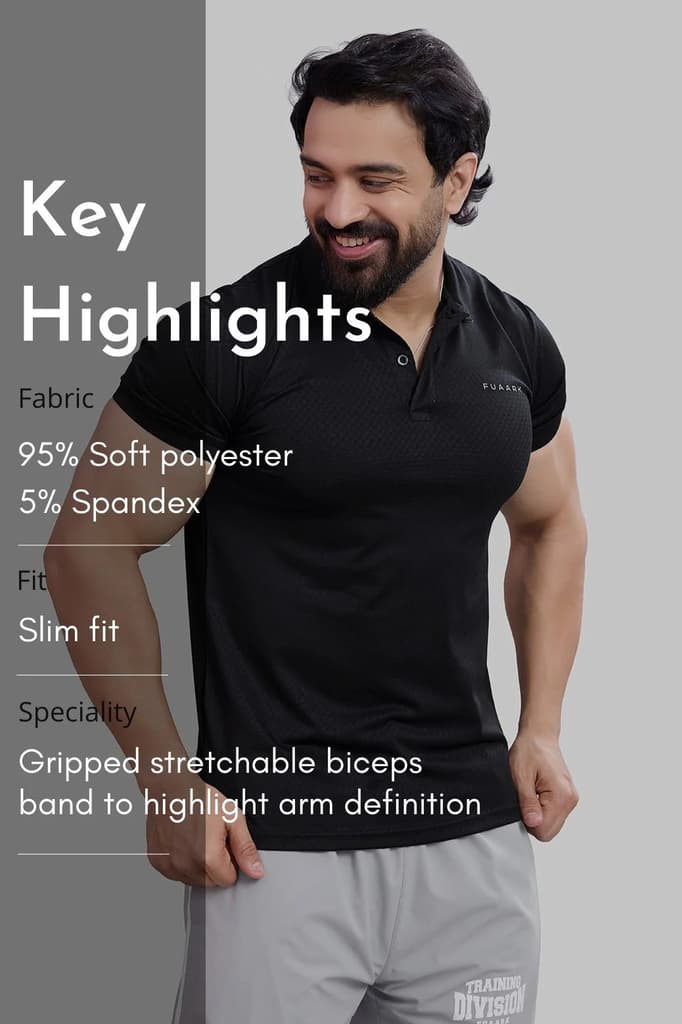 Wave Polo T-shirt Black — photo 8