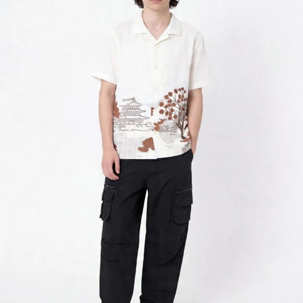 Y&F Kids Boys Off-White Scenic-Inspired Shirt