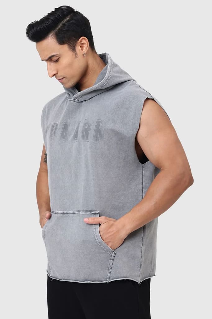 Shadow Washed Capsleeves Hoodie Light Grey — photo 6