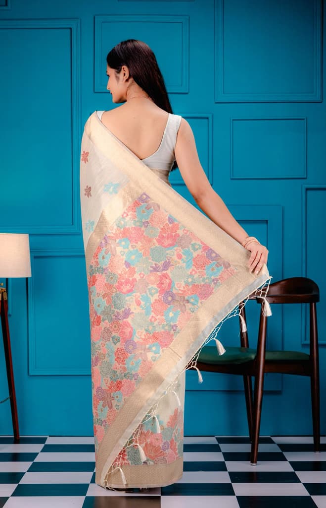 Mimosa Women's Woven Design Banarasi Style Art Silk Saree With Blouse Piece : SA00001785PSFREE — photo 6