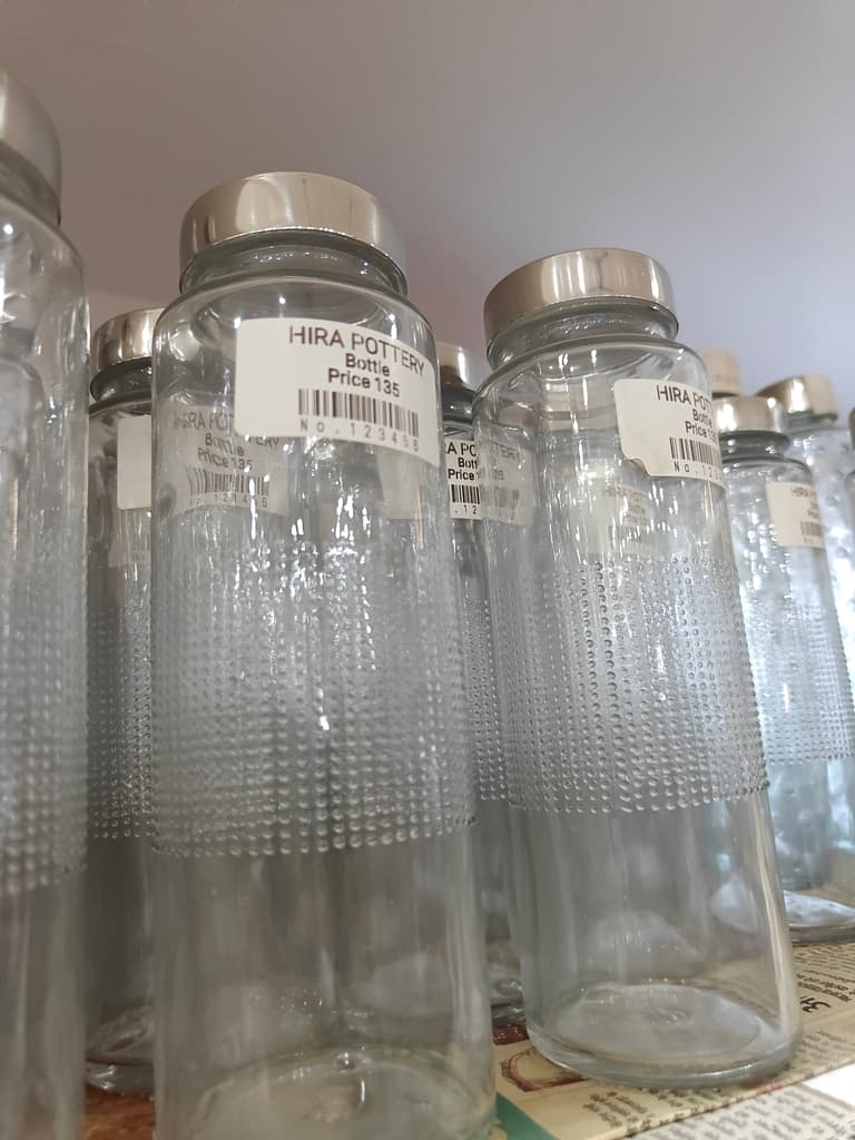 Hira Pottery Glass Jar | Handmade | Clear | Unknown