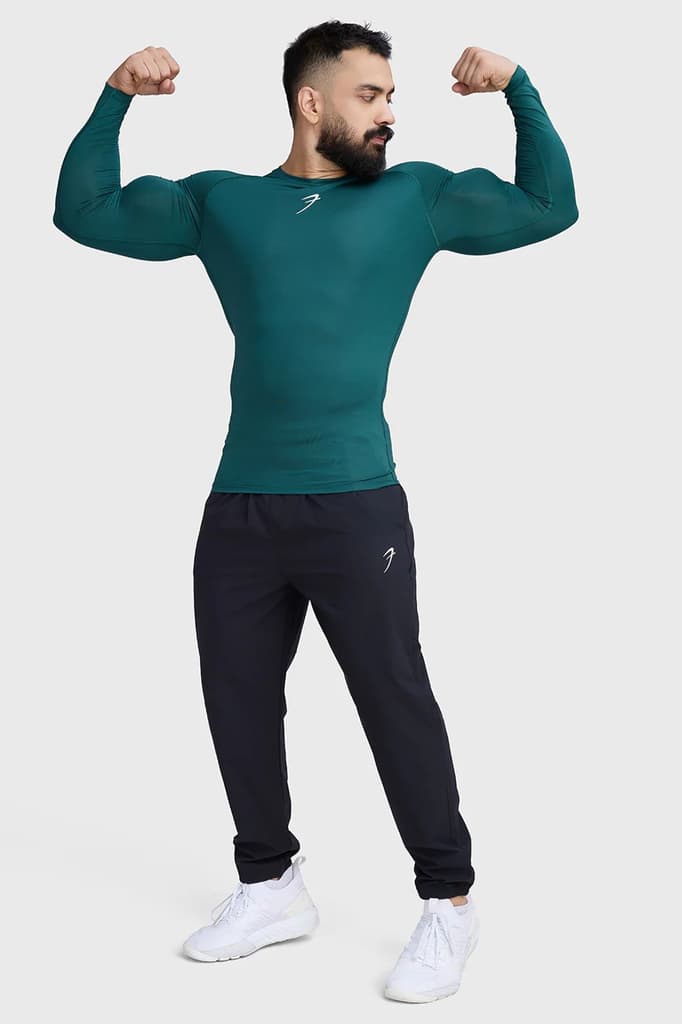 Compression Fullsleeves T-shirt Emerald Green — photo 2