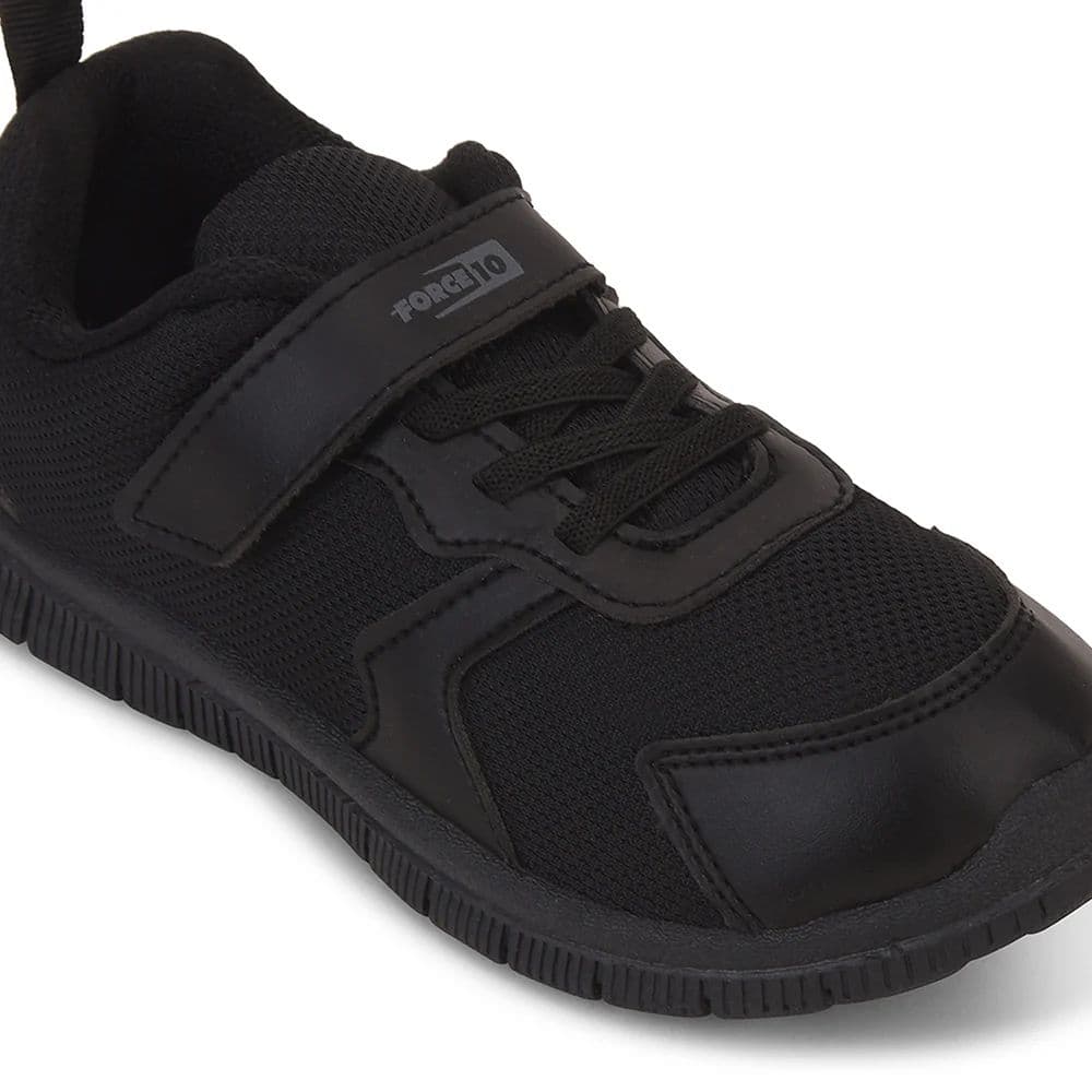 Force 10 Black Non-Lacing Uniform School Shoes For Kids TIGER By Liberty — photo 5