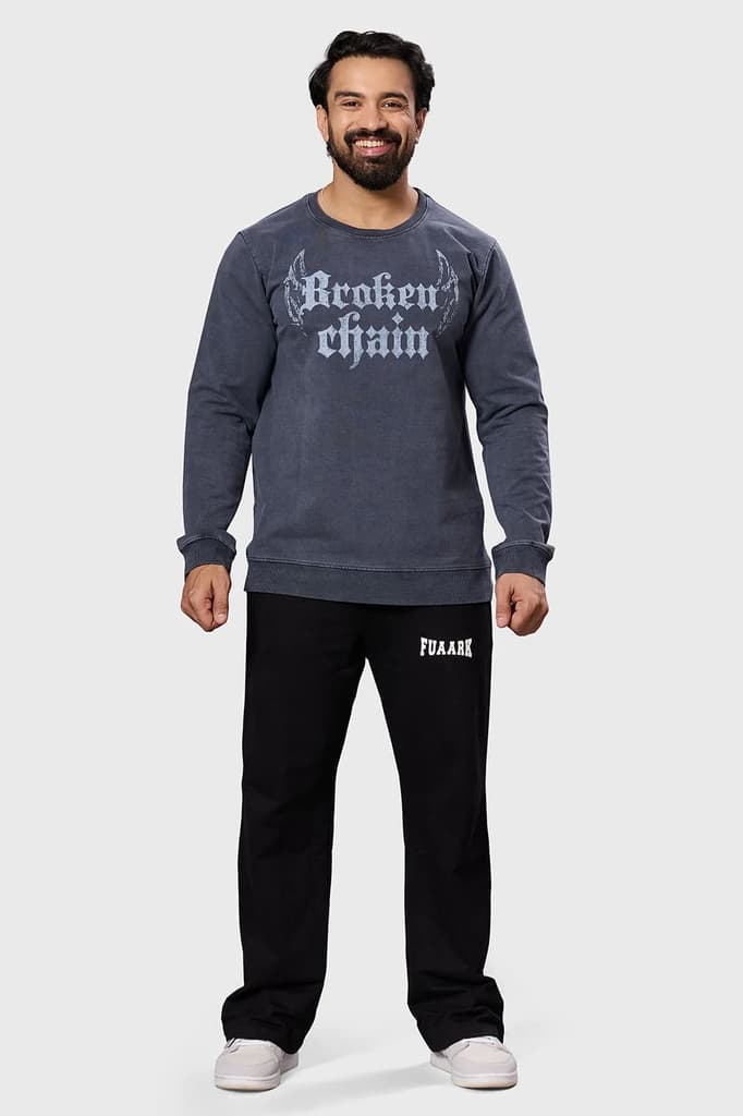 Shadow Washed Sweatshirt Dark Grey — photo 2
