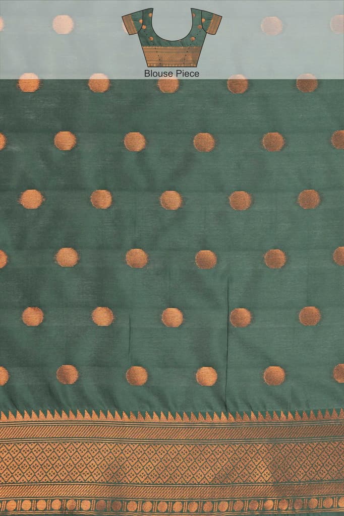 Mimosa Women's Woven Design Kanjivaram Style Art Silk Saree With Blouse Piece : SA00001776YLWFREE — photo 8
