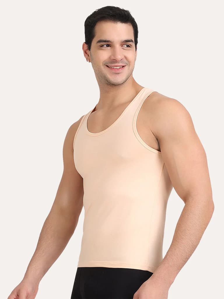 Regular Fit Organic Cotton Comfort Vest for Men-Pack of 1 — photo 3