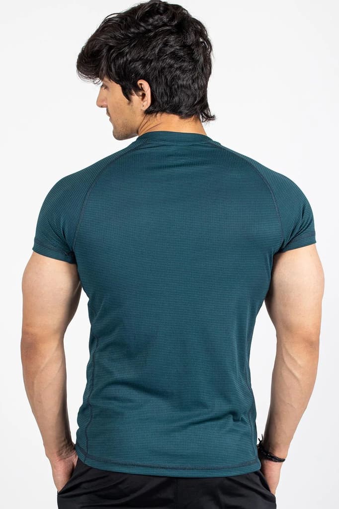 Checks T-shirt Bottle Green — photo 6