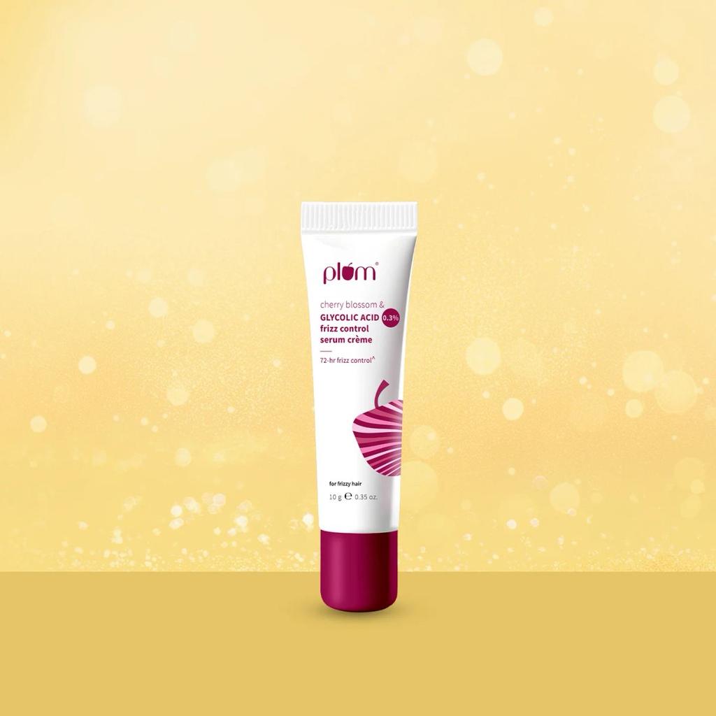 Plum Cherry Blossom And 1% Glycolic Acid Frizz Control Serum Crème | 10ml | Mini