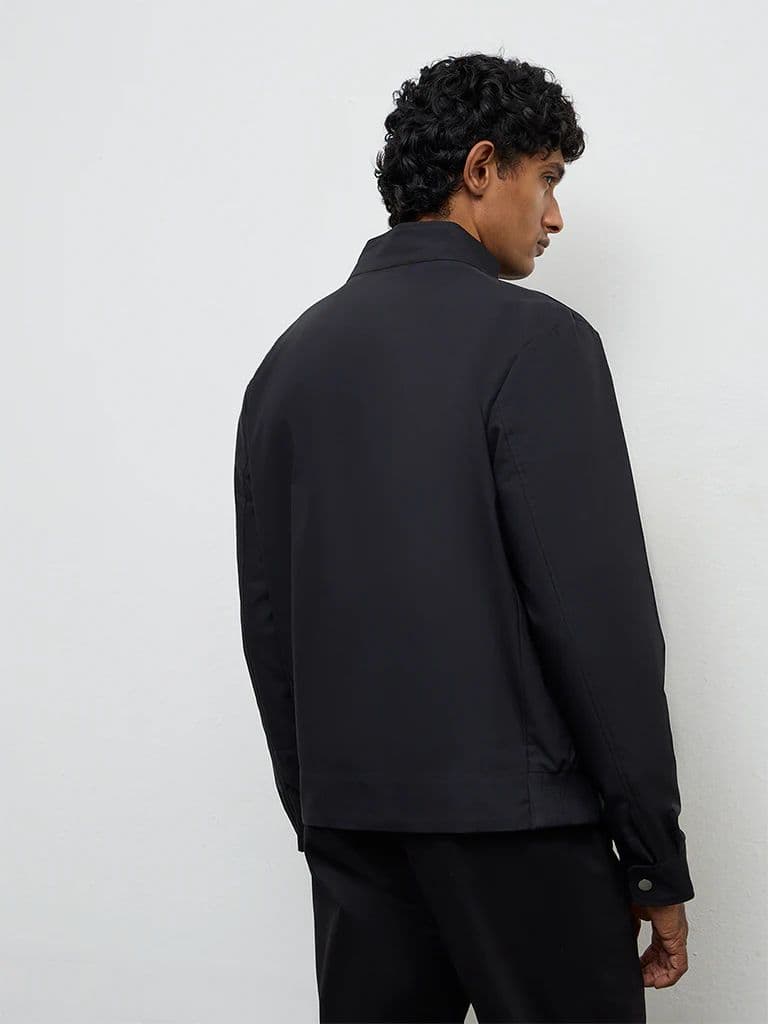 Ascot Black Relaxed-Fit Cotton-Blend Jacket — photo 4