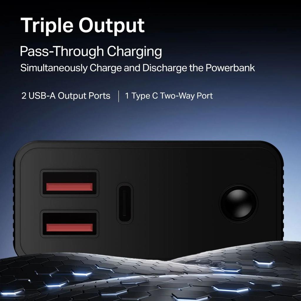 boAt Energyshroom PB400 Pro SPL | 20000 mAh Powerbank with 2-way 22.5W fast charging, Pass-Through Charging, 12-Layer Smart IC Protection, Aluminium Casing & Compact