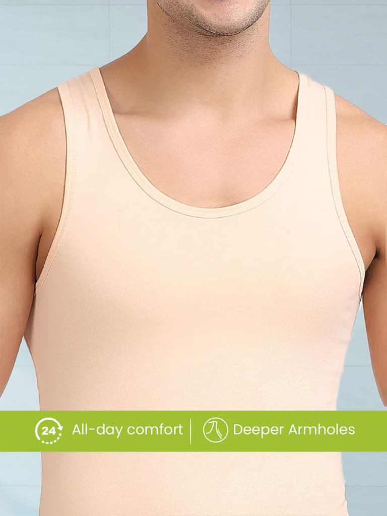 Regular Fit Organic Cotton Comfort Vest for Men-Pack of 1 — photo 7