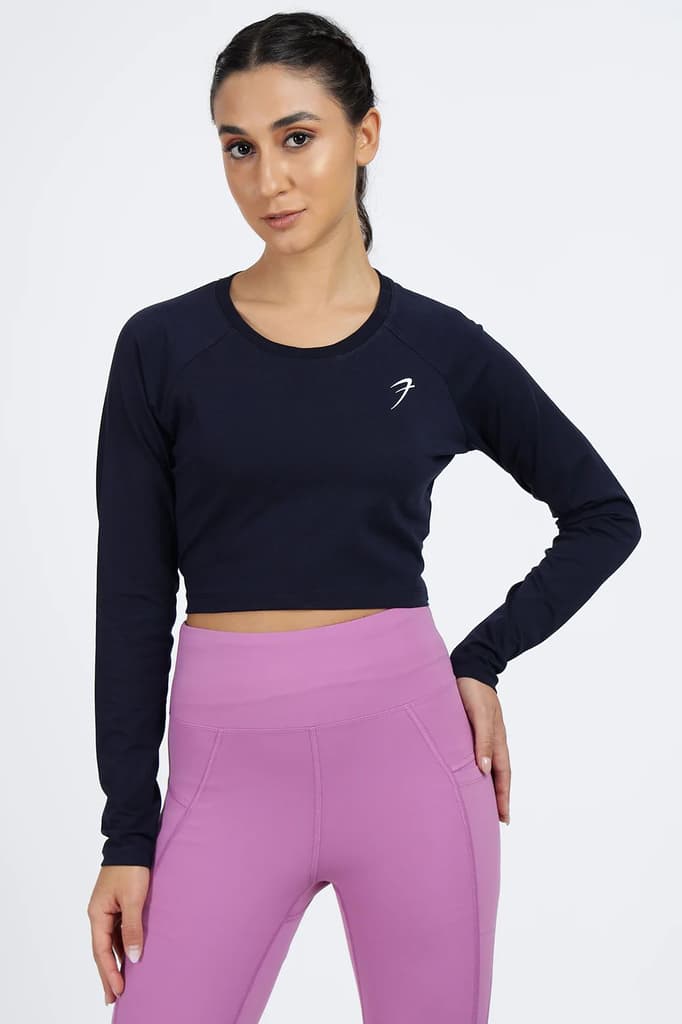 Legacy Crop Top T-shirt Navy — photo 4