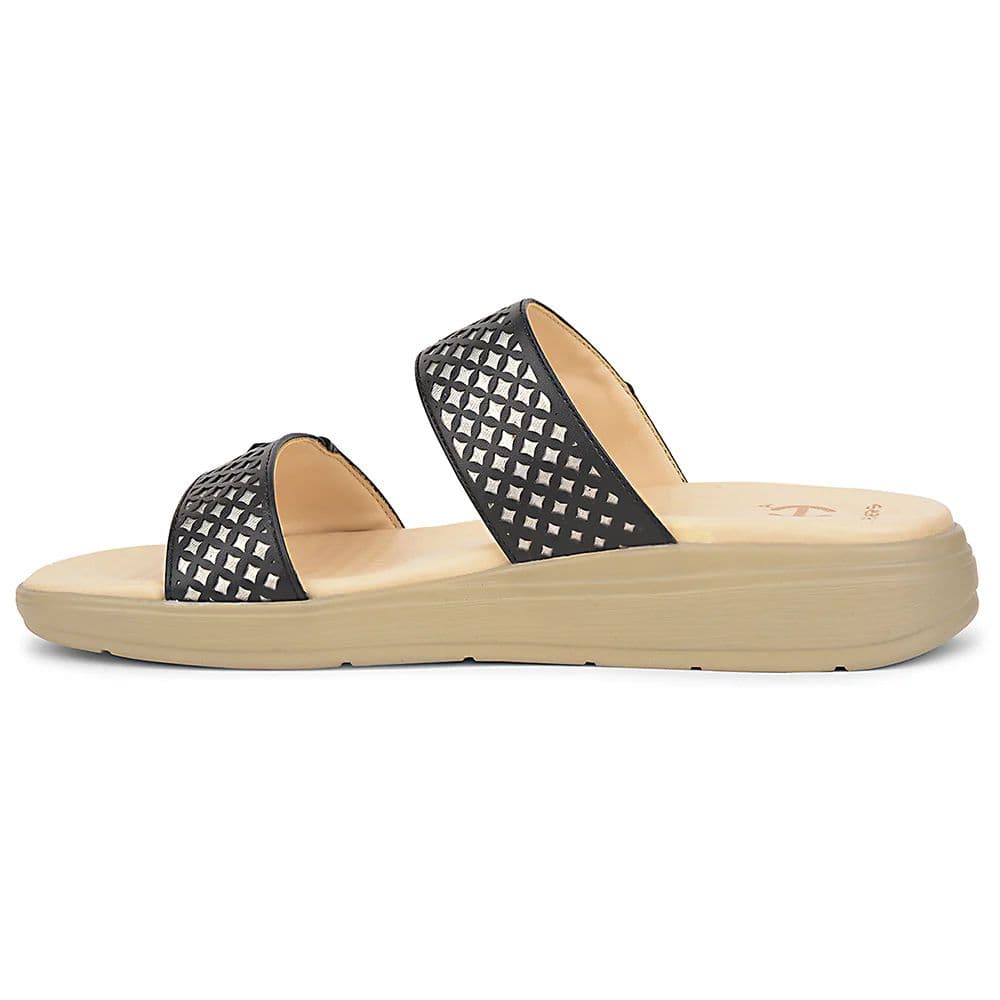 Healers Black Casual Slipper For Women SOFTER-7W By Liberty — photo 3