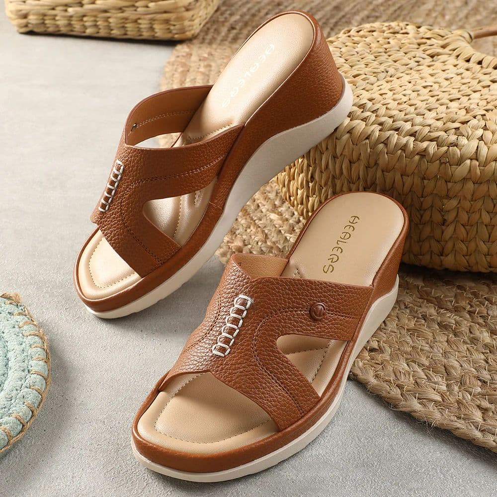 Healers Tan Casual Sandal For Women S172-02 By Liberty — photo 4