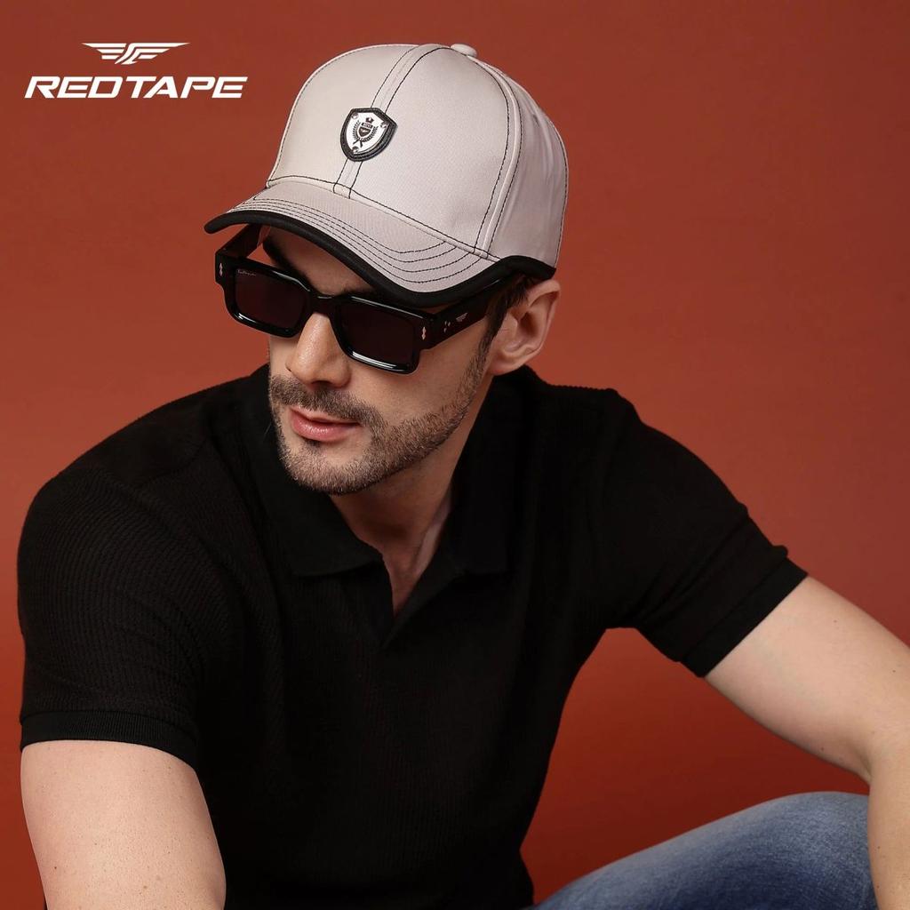 Unisex Grey Solid Cotton Twill Baseball Cap with Adjustable Strap