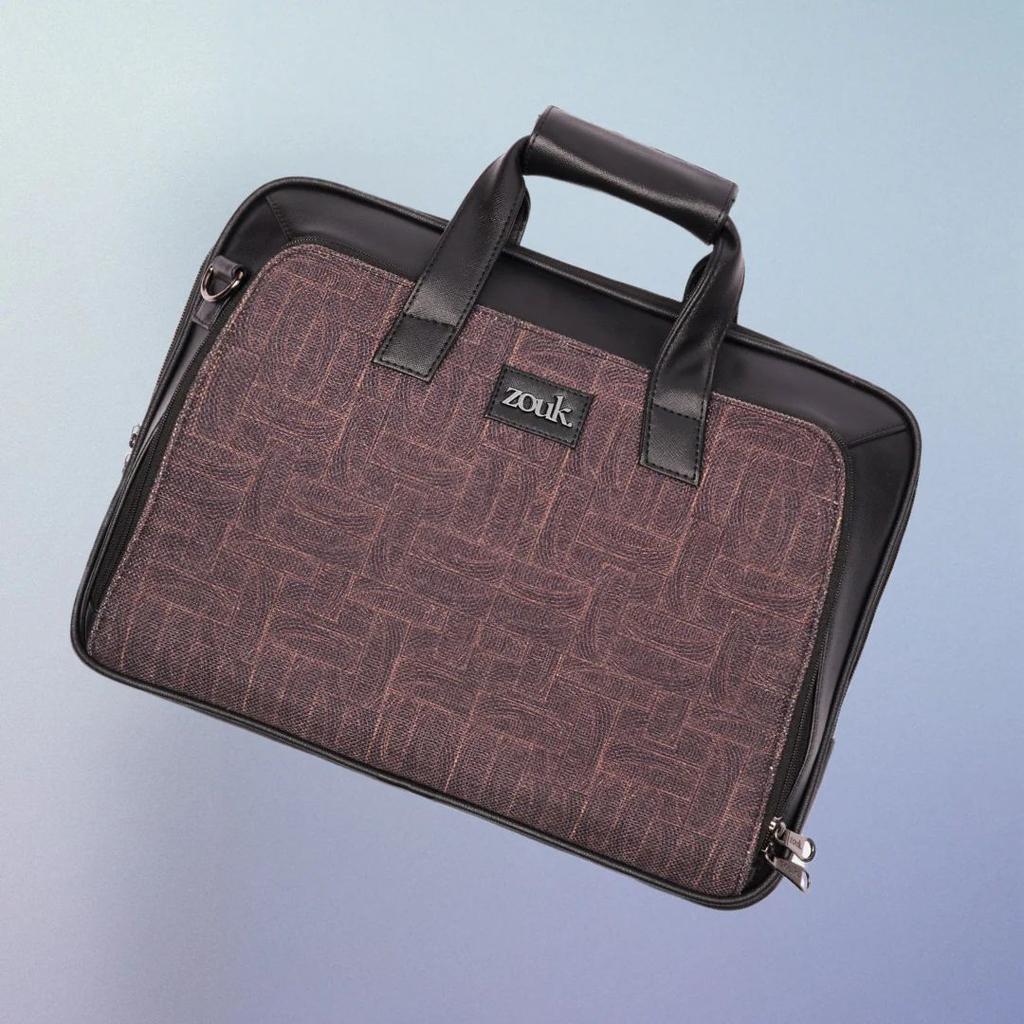 Golkonda Brass Executive Laptop Bag (Black)