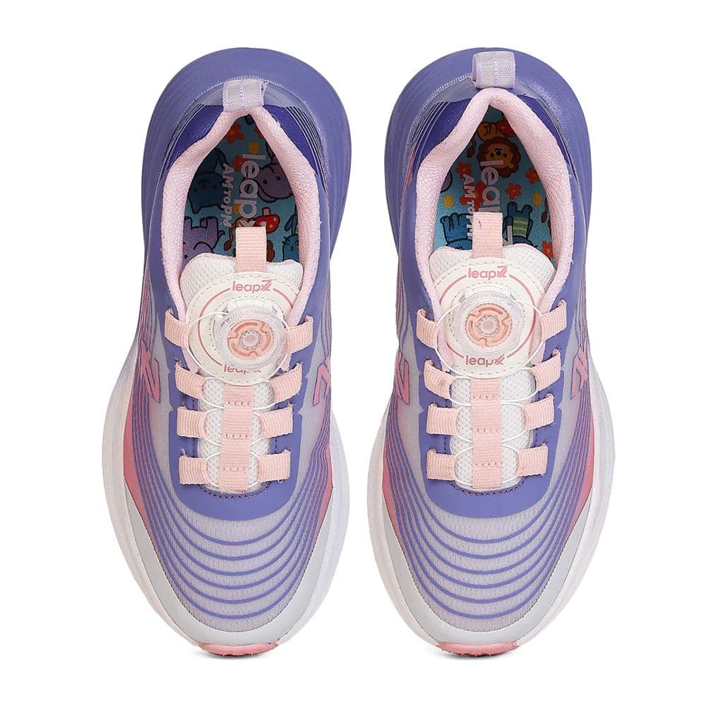 Leap7X LOTO-6 Kids' Purple Walking Shoes - TWISTS & GO with Colorblock Design — photo 6