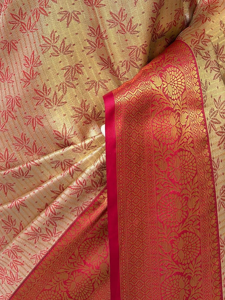 MIMOSA Women's Woven Design Kanjivaram Style Art Silk Saree with Blouse Piece - Maroon (SA00002477MRFREE) — photo 5