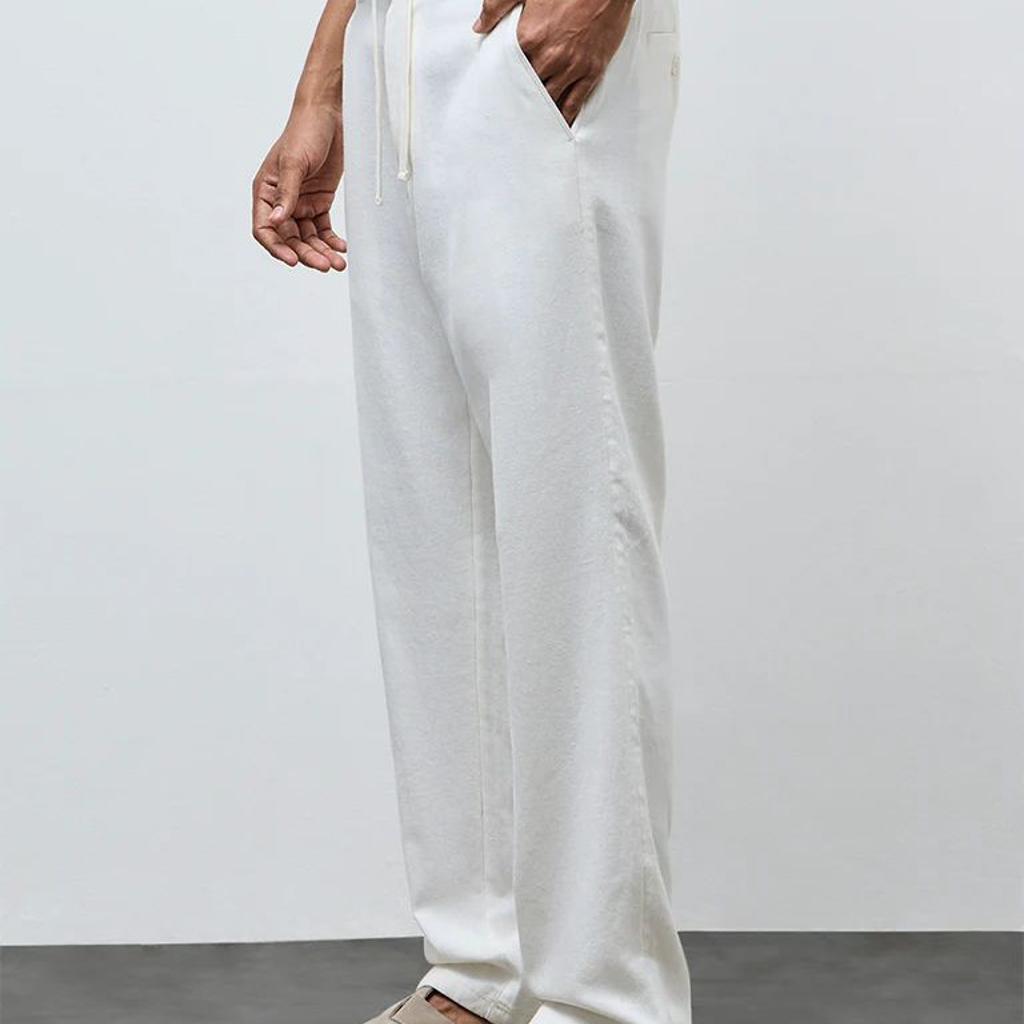 ETA White Relaxed-Fit Mid-Rise Cotton-Blend Chinos