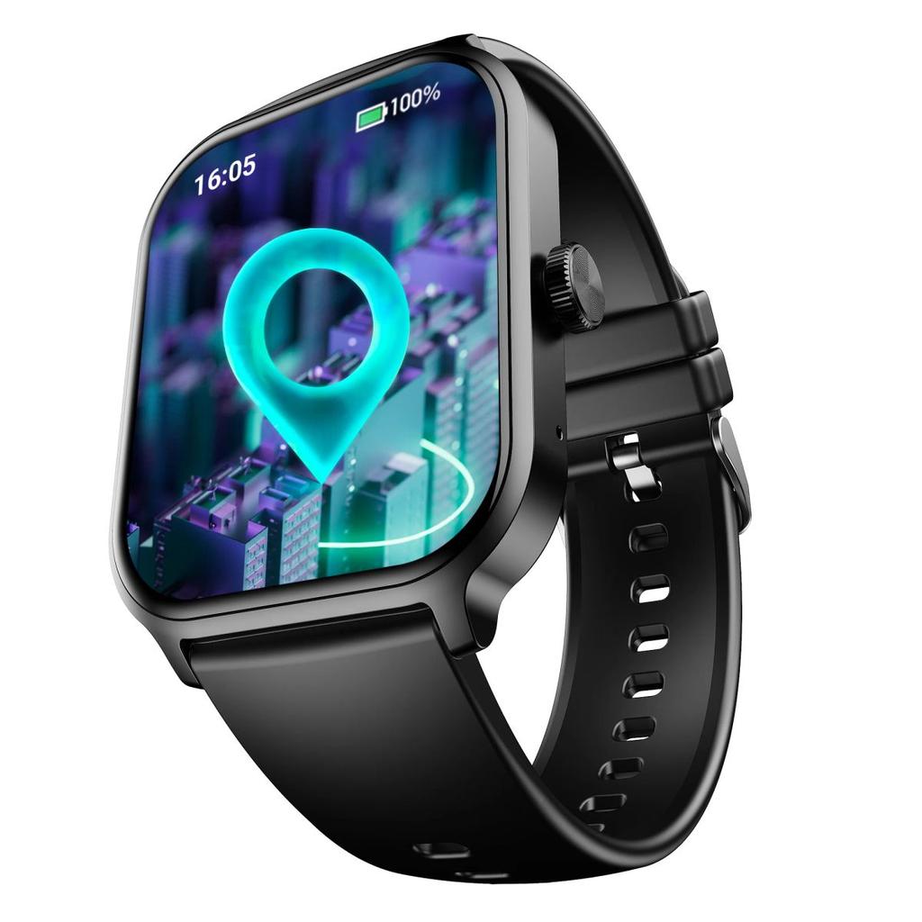 boAt Storm Call 3 Plus | Smartwatch with 1.96" HD Display, BT Calling, 700+ Activity Modes, SOS feature, Functional Crown — Active Black