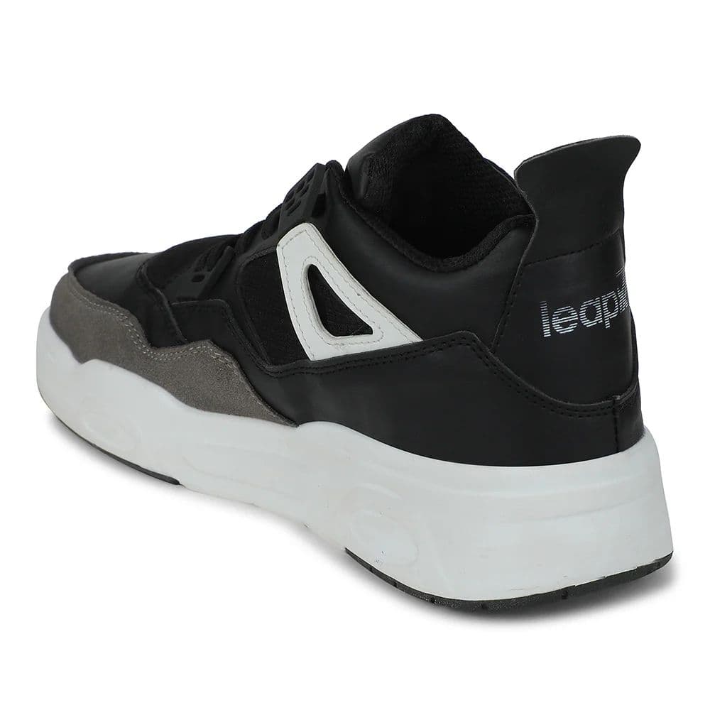 Leap7x Black Casual Sneakers For Men RETRO-02 By Liberty — photo 4
