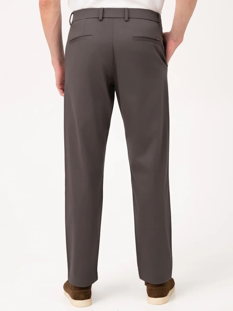 Ashvane Grey Relaxed Fit Stretch Chinos for Men — photo 8