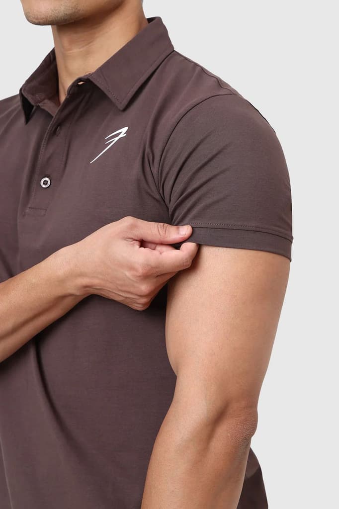 Polo T-shirt Brown — photo 3