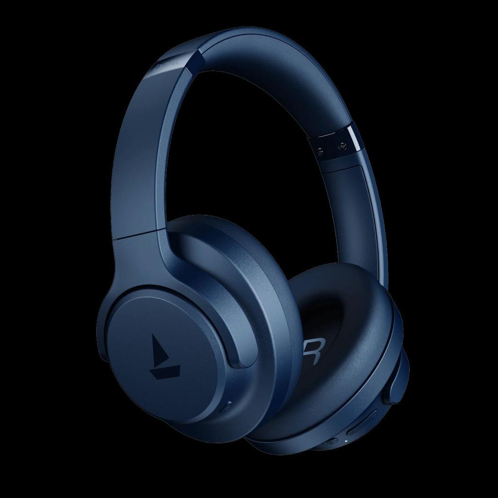 boAt Rockerz 512 ANC | Wireless Headphones with 40dB Hybrid ANC, 80H Playback & boAt Signature Sound — Bold Blue