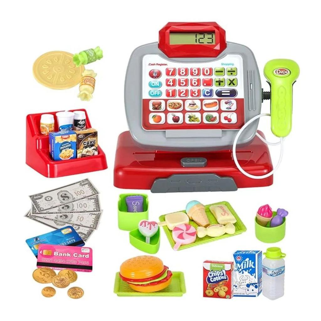 Kids Cash Register Toy | Educational Supermarket Role Play Set for Ages 3+ — photo 2