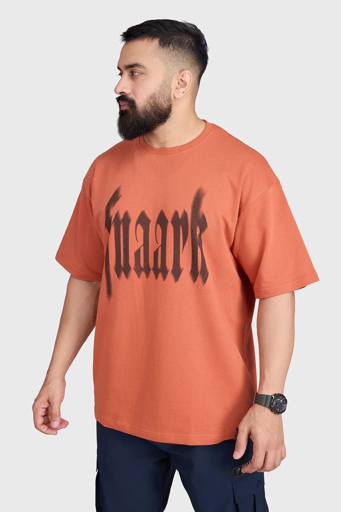 Blurred Oversized T-shirts Rust — photo 2