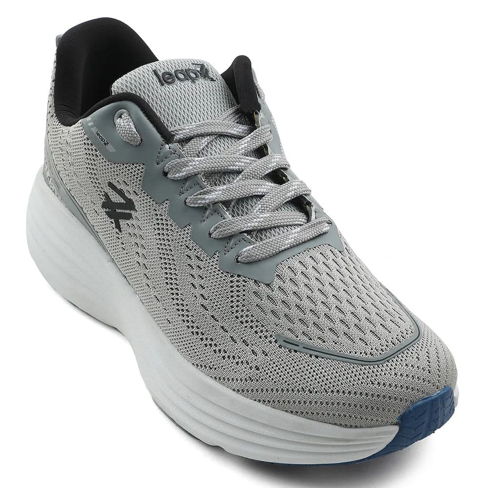 Leap7x Light Grey Sports Running Shoes For Men GHD-41 By Liberty — 6/40 / Light Grey