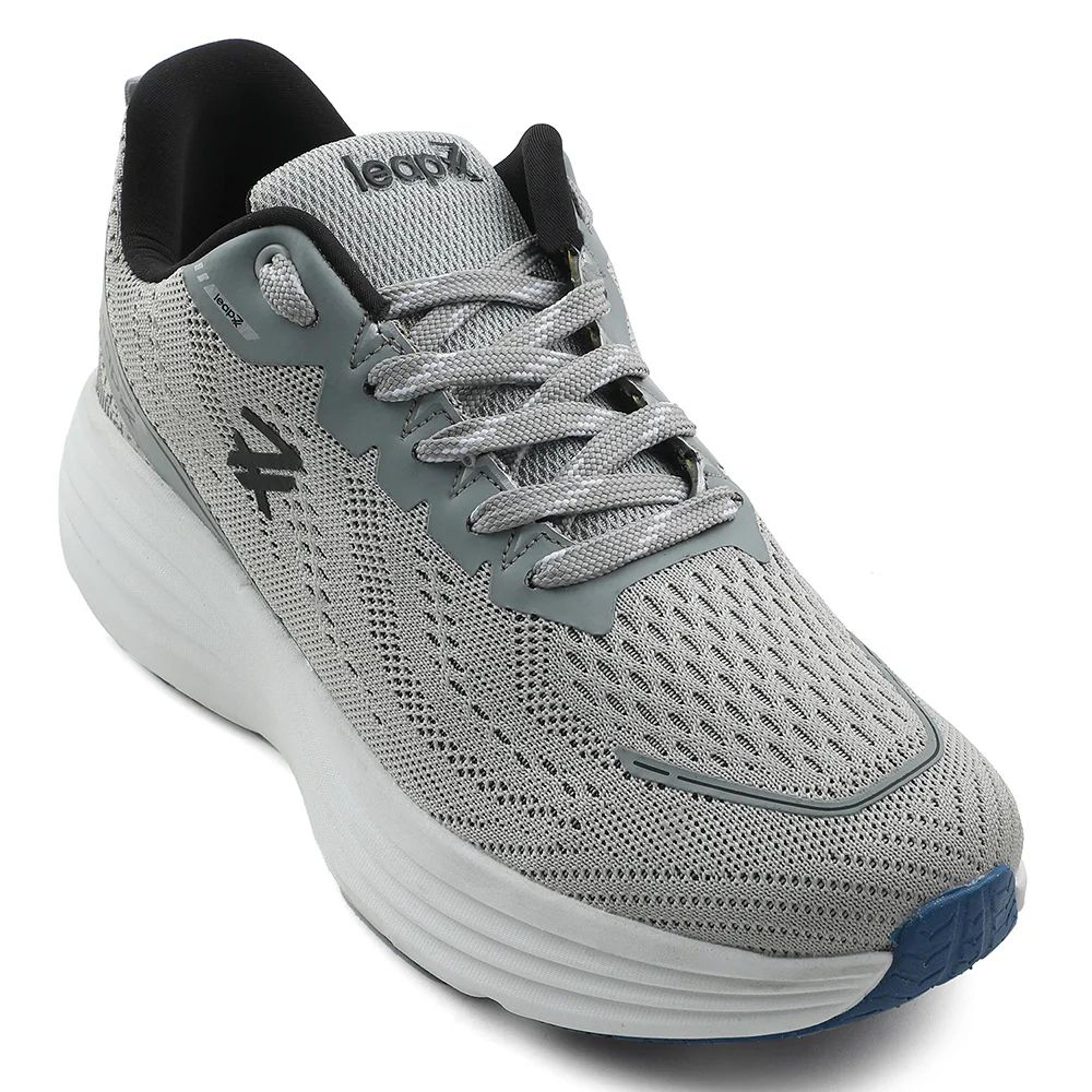 Leap7x Light Grey Sports Running Shoes For Men GHD-41 By Liberty