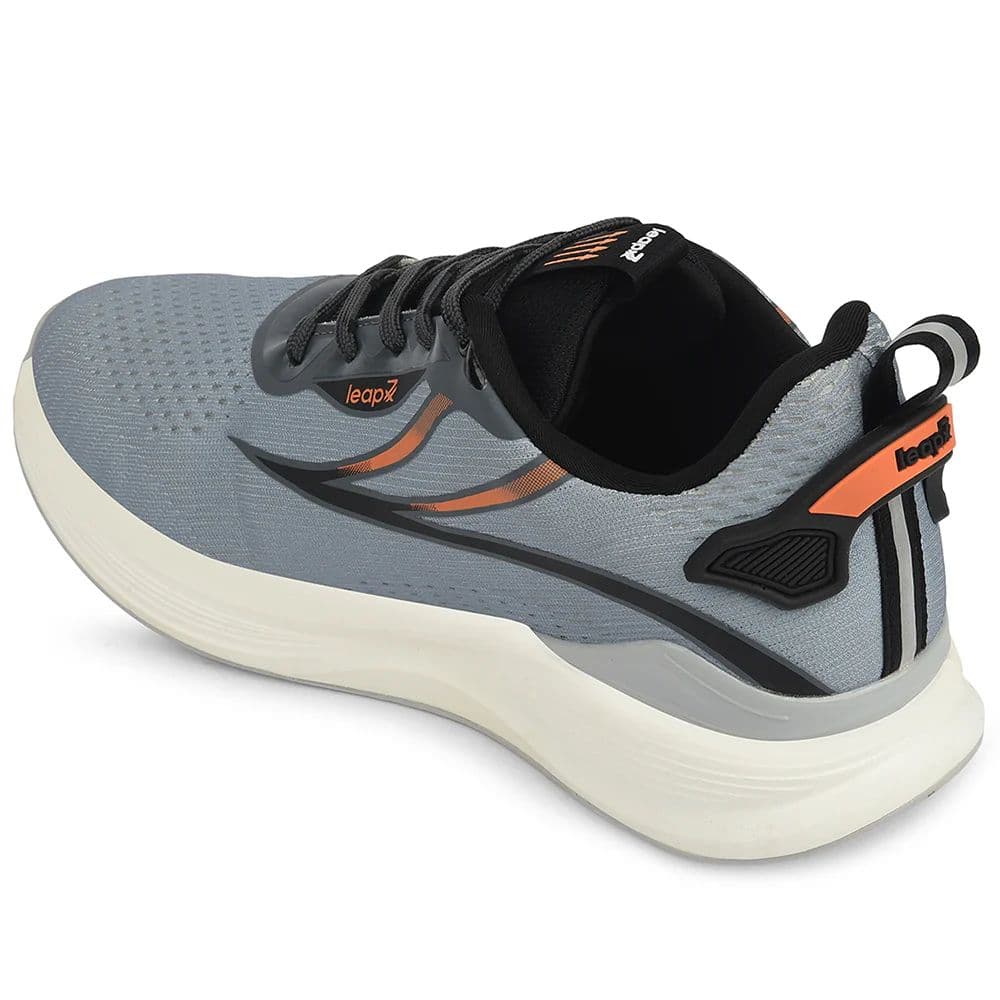 Leap7x Grey Sports Lacing Running Shoes For Men DARIO By Liberty — photo 4