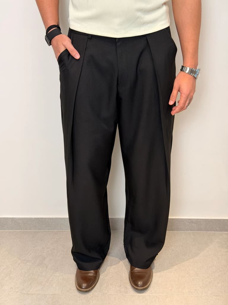High Profile Pleat Straight Leg Trousers — photo 8