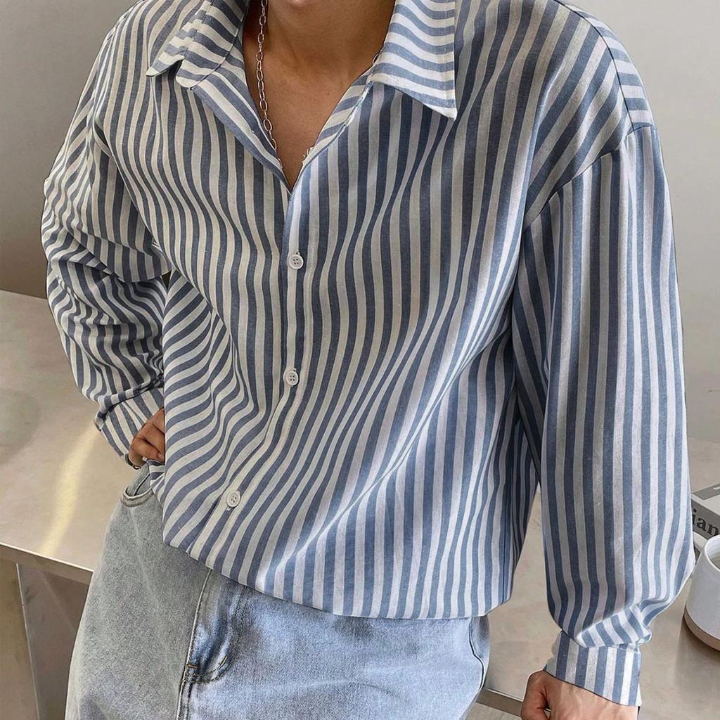 Modern Stripe Collared Shirt