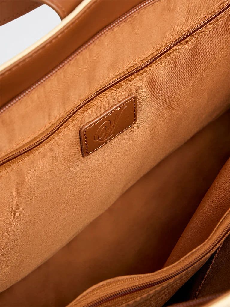 Westside Cream Textured Canvas Tote Bag — photo 4