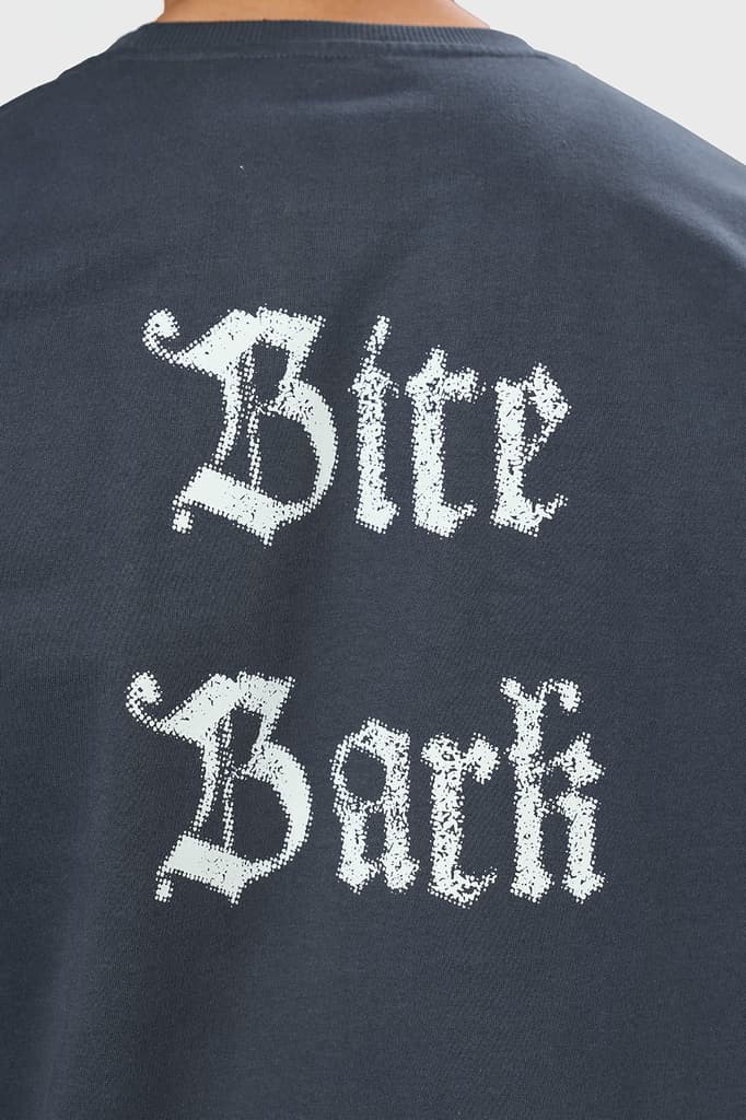 Bite Back Oversized T-shirt Dark Grey — photo 4